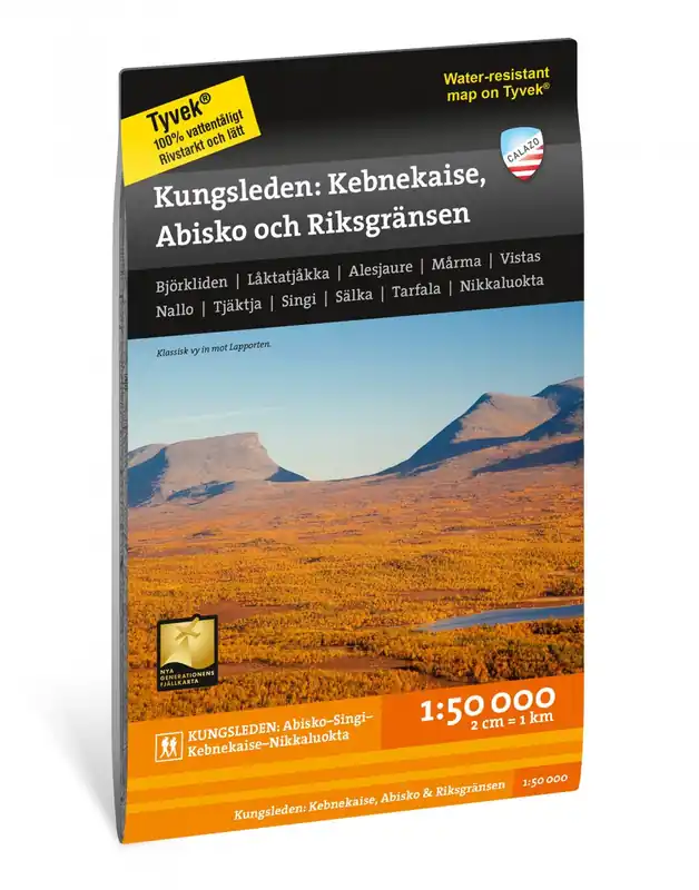 Hoge Kwaliteit CAL-022 Kungsleden: Kebnekaise, Abisko & Riksgränsen wandelkaart 1:50.000