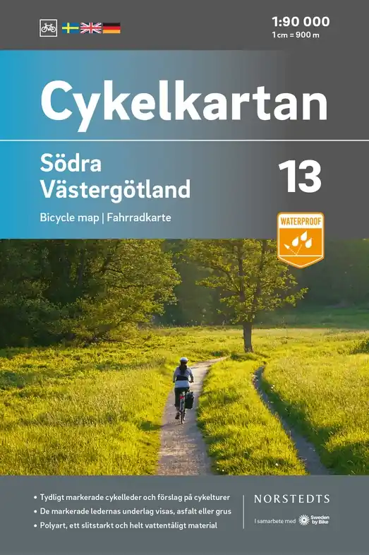 NC-13 Västergötland fietskaart 1:90.000 Lage Kosten
