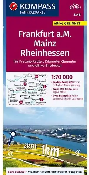 fietskaart KP-3348 Frankfurt am Main, Rheinhessen 1:70.000 Beste Prijs