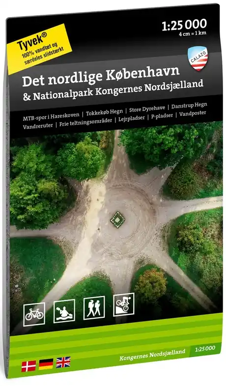 Finale Uitverkoop CAL-148 København & NP Kongernes Nordsjælland wandelkaart omgeving Kopenhagen 1:25.000