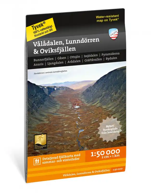 Actieprijs CAL-064 Vålådalen, Lunndörren & Oviksfjällen wandelkaart 1:50.000