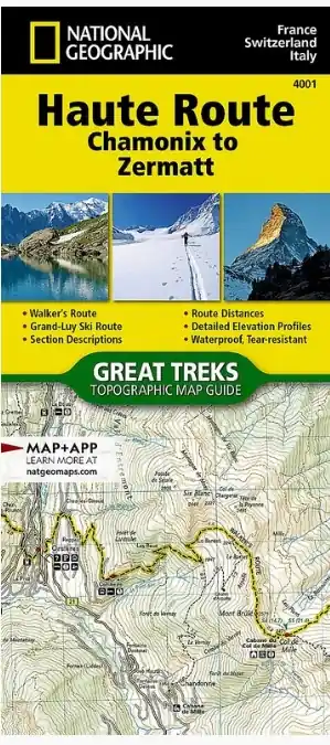 Wandelatlas 4001 Topographic Map Guide Haute Route Finale Uitverkoop