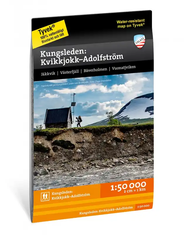 Veilige Betaling CAL-051 Kungsleden: traject Kvikkjokk–Adolfström wandelkaart 1:50.000