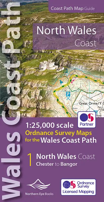wandelkaart North Wales Coast Path 1:25.000 Direct Verzonden