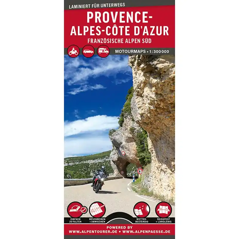 Motortourkaart Provence-Alpes-Côte d’Azur 1:300.000 MoTourMap Actieprijs