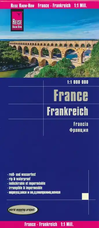 Frankrijk landkaart, wegenkaart 1:1.000.000 Hete Deal