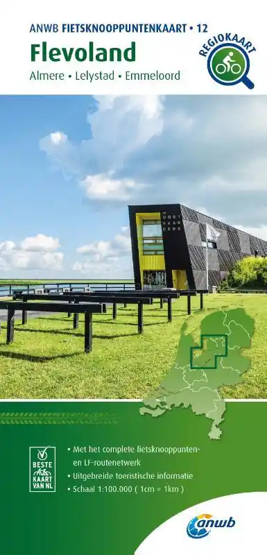 Direct Beschikbaar AFK-12 Flevoland ANWB fietskaart 1:100.000