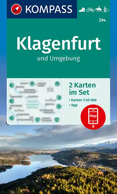 Merkproduct Kompass wandelkaart KP-294 Klagenfurt und Umgebung 1:50.000