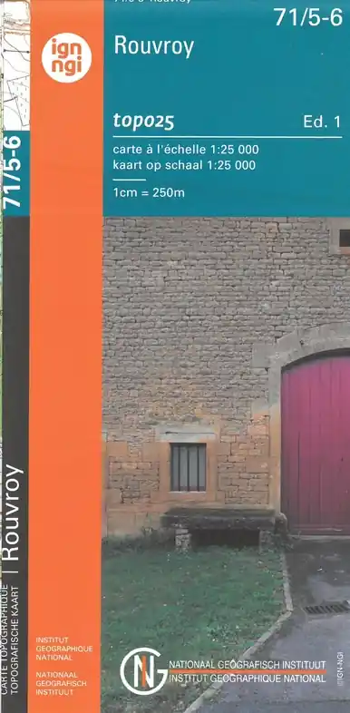 NGI-71/5-6 Rouvroy | topografische wandelkaart 1:25.000 Direct Beschikbaar