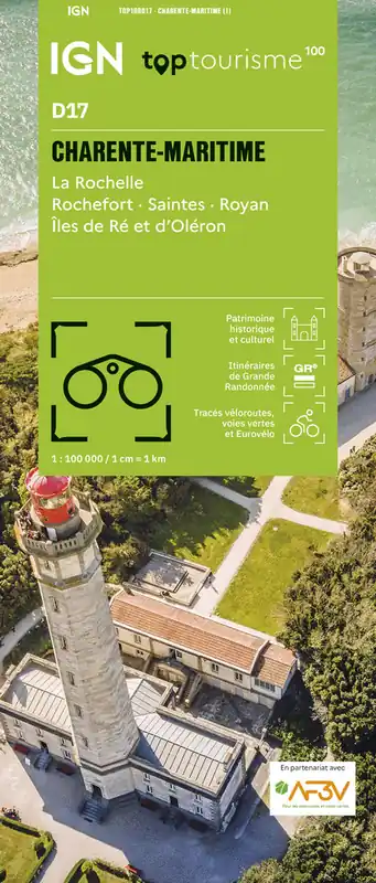 TCD-17 Charente-Maritime | overzichtskaart / fietskaart 1:100.000 Actieprijs
