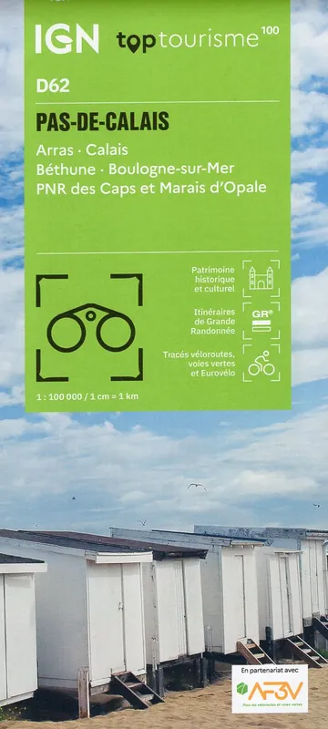 Populair TCD-62 Pas-de-Calais | overzichtskaart / fietskaart 1:100.000