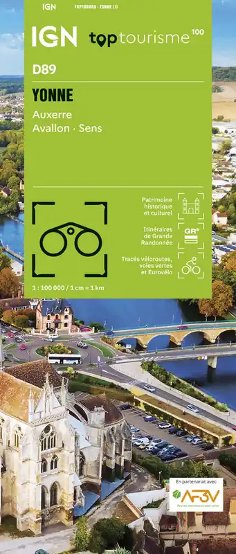 TCD-89 Yonne | overzichtskaart / fietskaart 1:100.000 Betrouwbaar