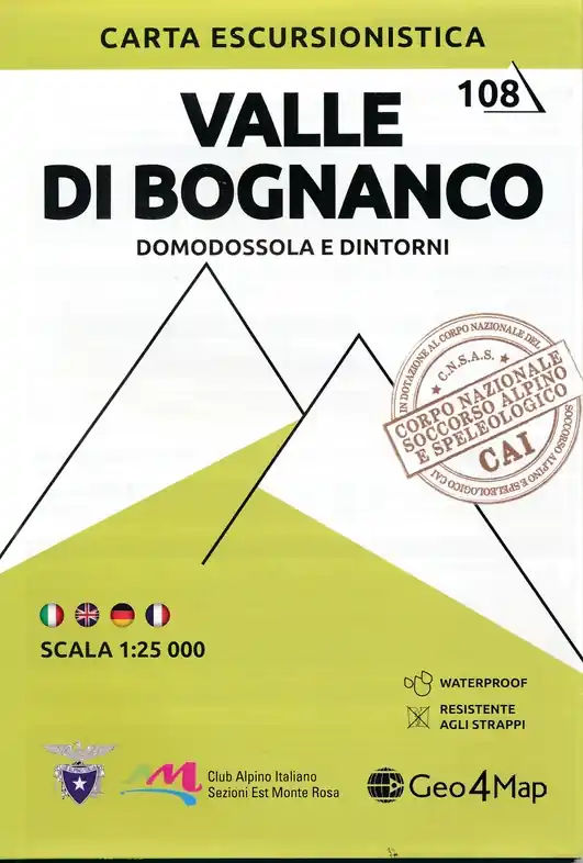 Gratis Retour G4M-108 Valle di Bognanco | wandelkaart 1:25.000