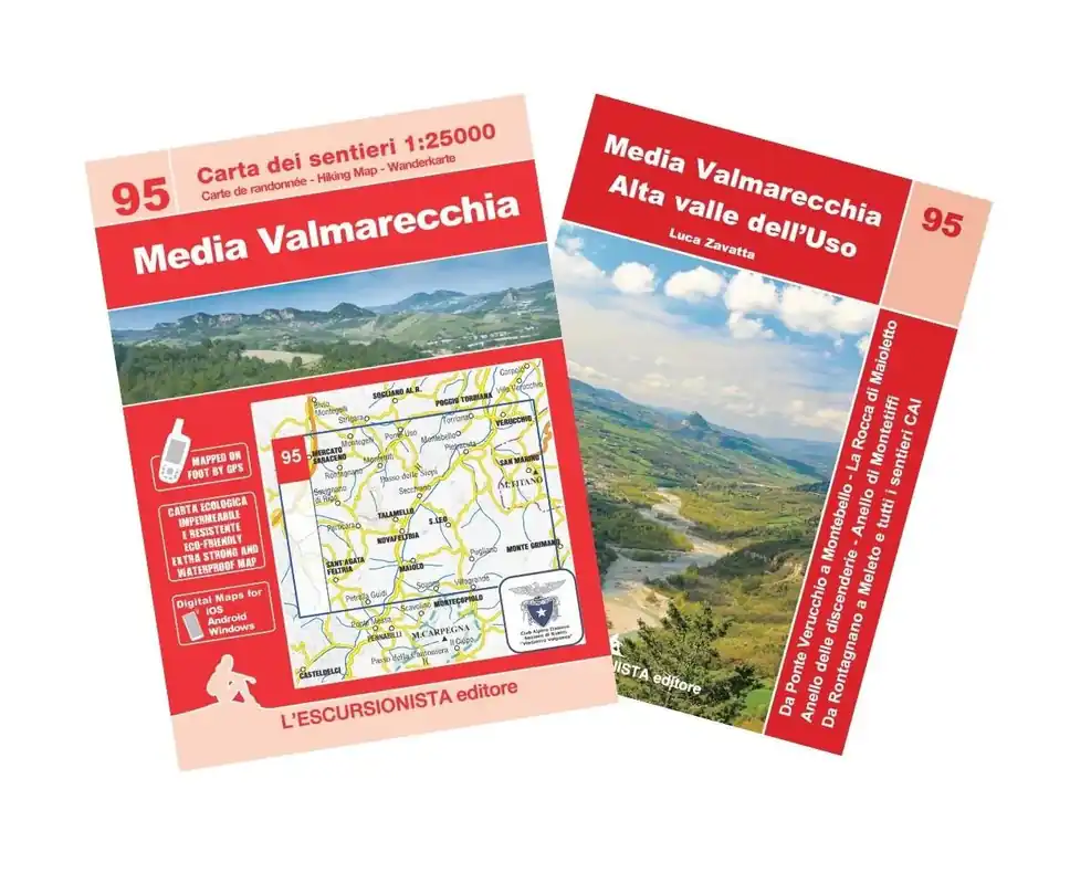 Merkproduct ESC-95 Media Valmarecchia | wandelkaart 1:25.000