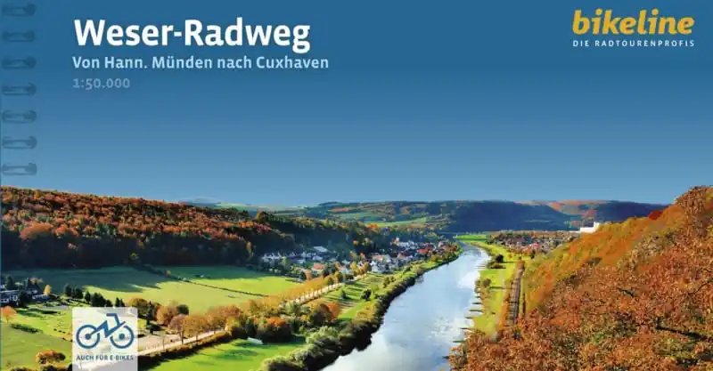 Flitsaanbieding Bikeline Weser-Radweg | fietsgids *