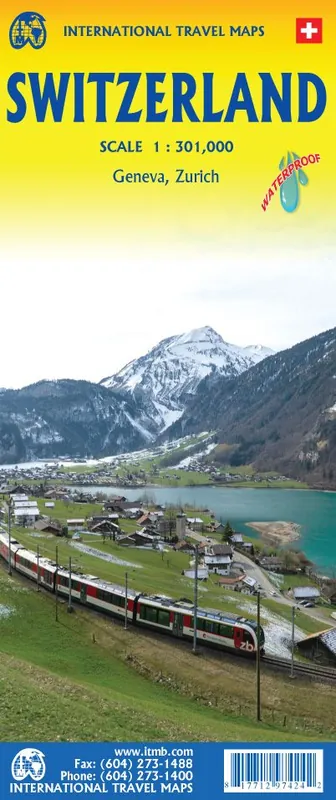 ITM Switzerland (Zwitserland) landkaart, autokaart 1:301.000 Shop Nu