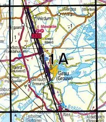11A  Grouw topografische wandelkaart 1:25.000 Populair
