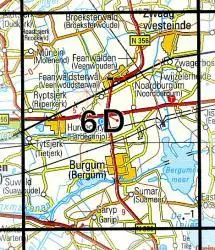 Nieuw 06D Bergum topografische wandelkaart 1:25.000