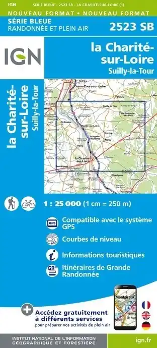 SB-2523 La Charité-sur-Loire | wandelkaart 1:25.000 Lage Kosten