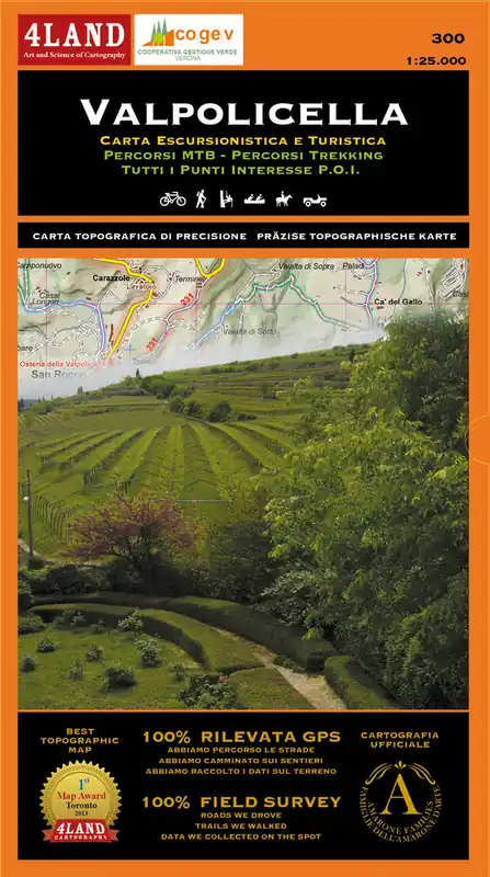 Betrouwbaar IM-300 Valpolicella wandelkaart 1:25.000