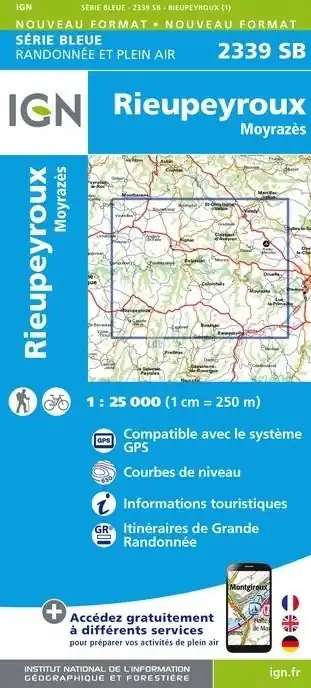 SB-2339 Rieupeyroux - Moyrazes | wandelkaart 1:25.000 Finale Uitverkoop