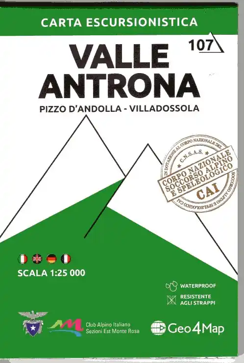 Lage Prijs G4M-107 Valle Antrona | wandelkaart 1:25.000