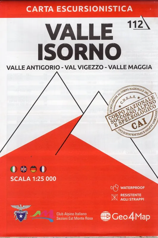 Betrouwbaar G4M-112 Valle Isorno | wandelkaart 1:25.000