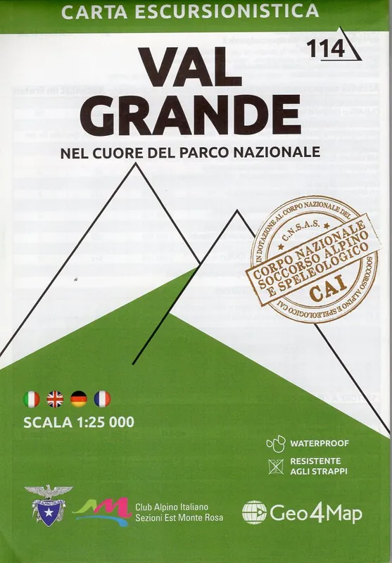 Merkproduct G4M-114 Val Grande | wandelkaart 1:25.000
