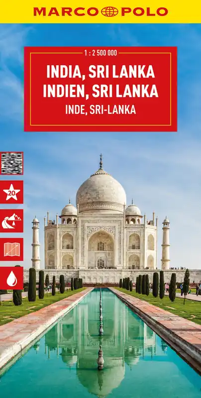 India, Sri Lanka, Nepal, Bangladesh landkaart / overzichtskaart 1:2.500.000 Bestseller