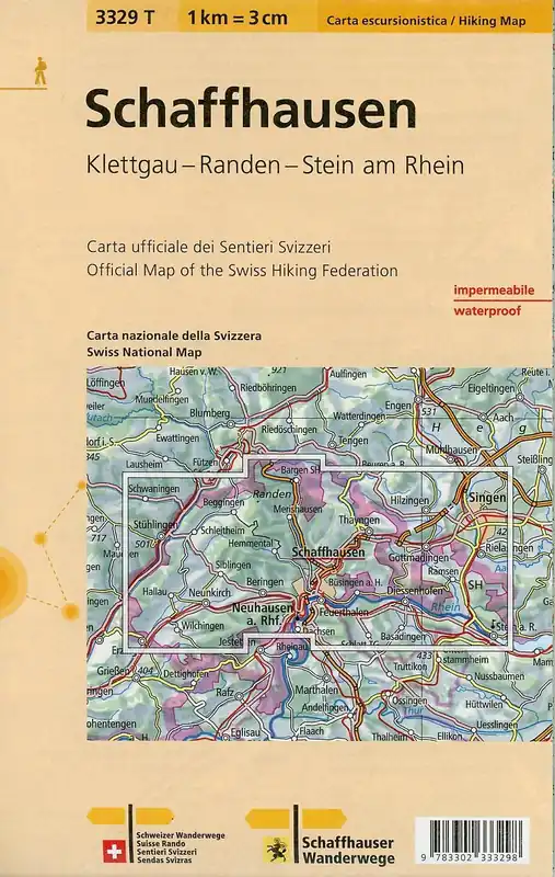 Weekendaanbieding 3329T Schaffhausen | wandelkaart 1:33.333