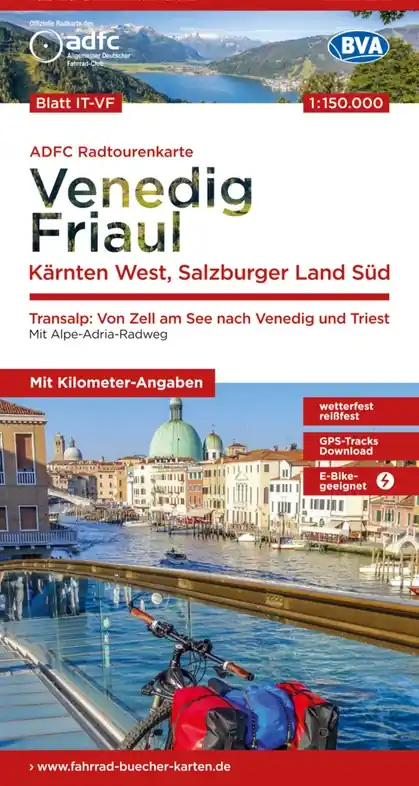 ADFC-29 Veneto, Friuli en West-Karinthië | fietskaart 1:150.000 Shop Nu