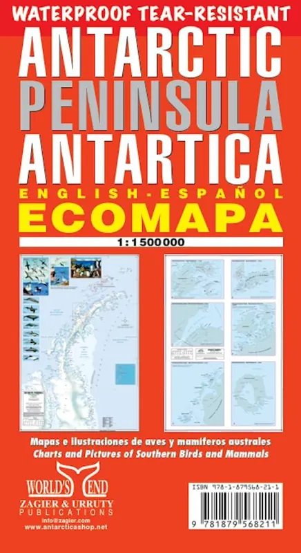 Antarctica: Antarctic Peninsula | overzichtskaart 1:1.500.000 Hoge Kwaliteit