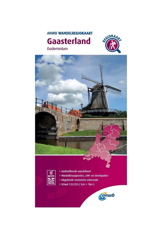 Bestseller WRK-02 Gaasterland | ANWB wandelkaart 1:33.333