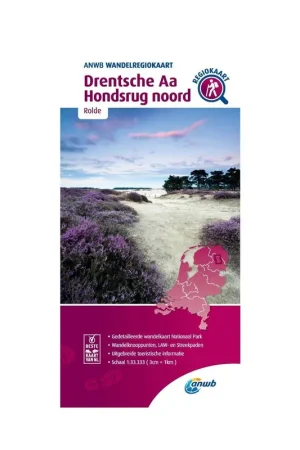 WRK-06 Drentsche Aa, Hondsrug noord | ANWB wandelkaart 1:33.333 Gratis Verzending