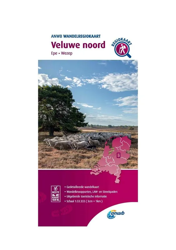 Op = Op WRK-12 Veluwe Noord | ANWB wandelkaart 1:33.333