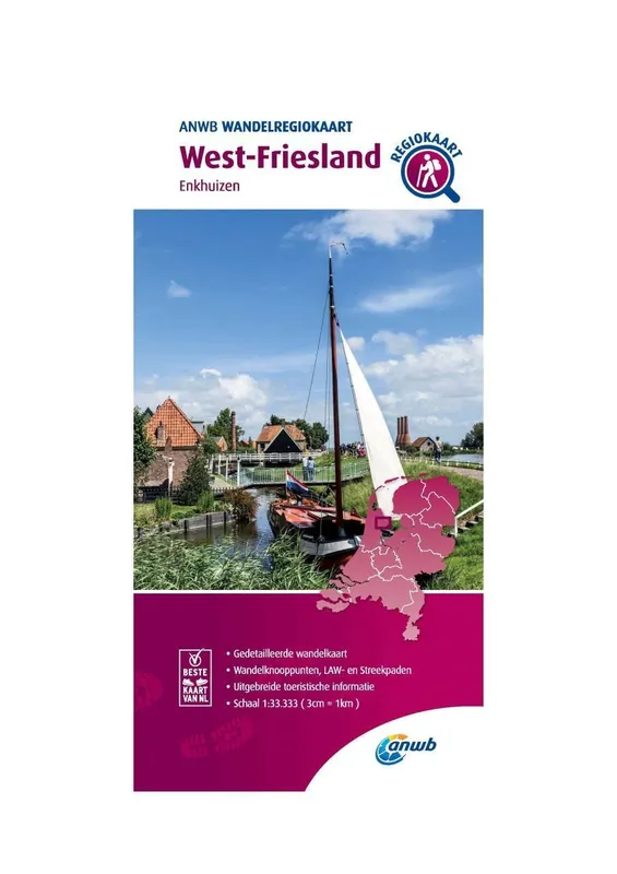 Shop Nu WRK-23 West-Friesland | ANWB wandelkaart 1:33.333