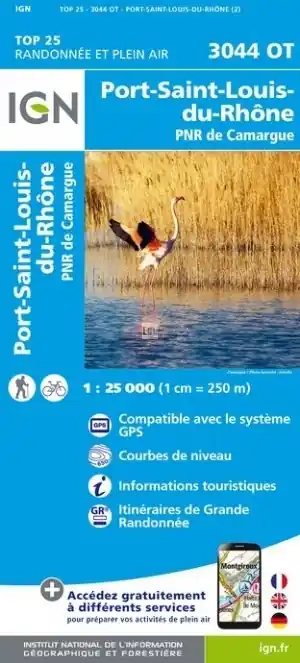 wandelkaart 3044OT Port-St-Louis-du-Rhône 1:25.000 Gecertificeerd