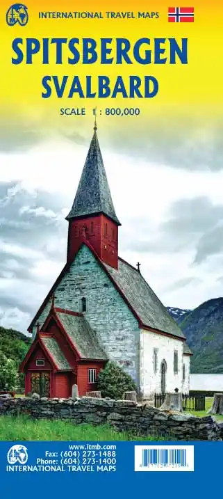 Seizoensaanbieding ITM Svalbard (Spitsbergen) overzichtskaart 1:800.000