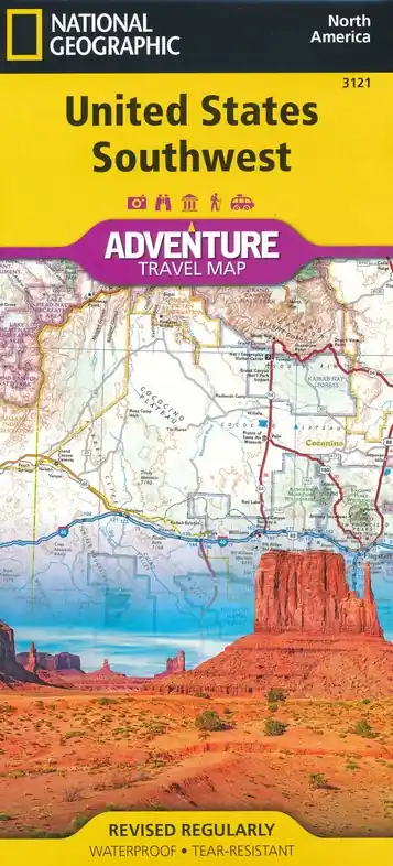 Gratis Verzending Southwest USA | Adventure Travel Map # 3121