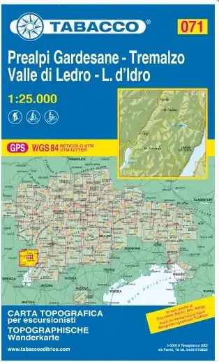 TAB-071 Prealpi Gardesane, Valle di Ledro | Tabacco wandelkaart Beperkte Voorraad