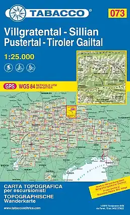 Laatste Kans TAB-073 Villgratental, Sillian, Tiroler Gailtal, Pustertal | Tabacco wandelkaart