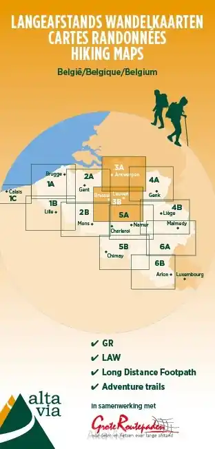 wandelkaart Alta Via 3 Antwerpen, Brussel, Vlaams- en Waals-Brabant 1:85.000 Veilige Betaling