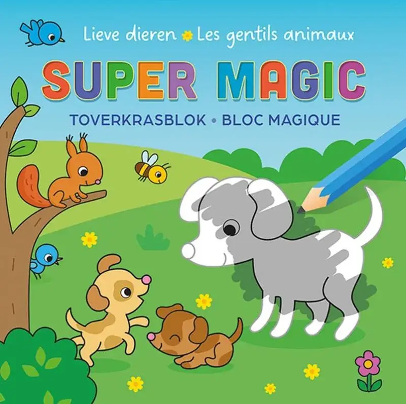 Lieve dieren Toverkrasblok / Les gentils animaux Super Magic Bloc Magique Goedkoop