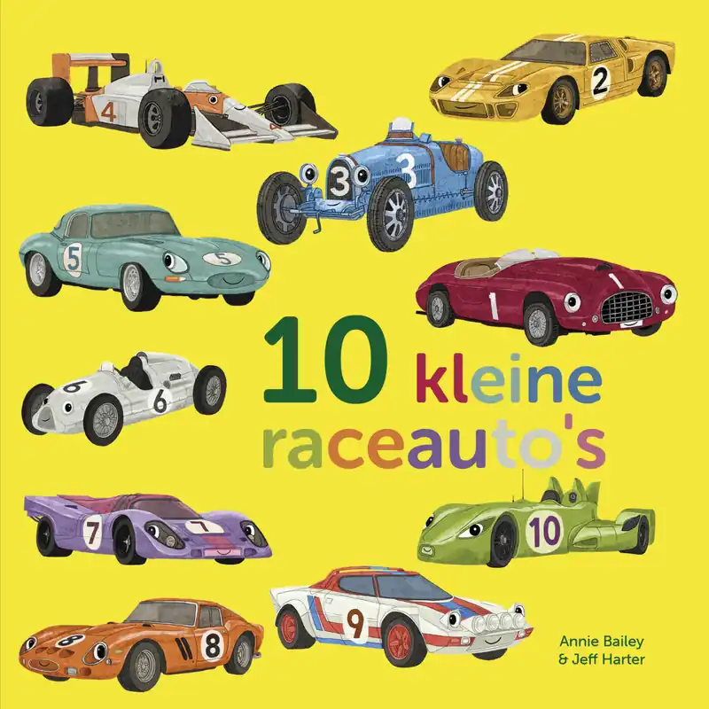Tien kleine raceauto's Actieprijs