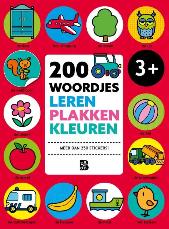 200 woordjes leren, plakken en kleuren Koopje
