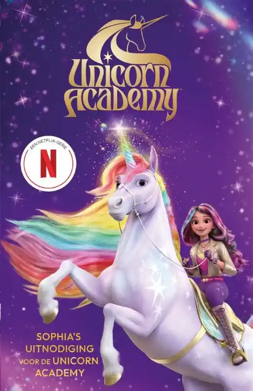 Sophia's uitnodiging voor Unicorn Academy Express Levering