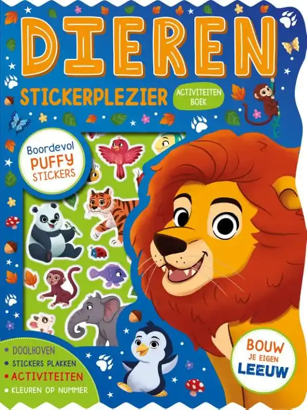 Bestseller Dieren Stickerplezier activiteitenboek – Boordevol puffy stickers