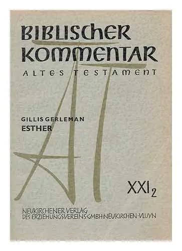Dagaanbieding Esther (Series: Biblischer Kommentar Altes Testament. Band XXI) - Gerleman, Gillis