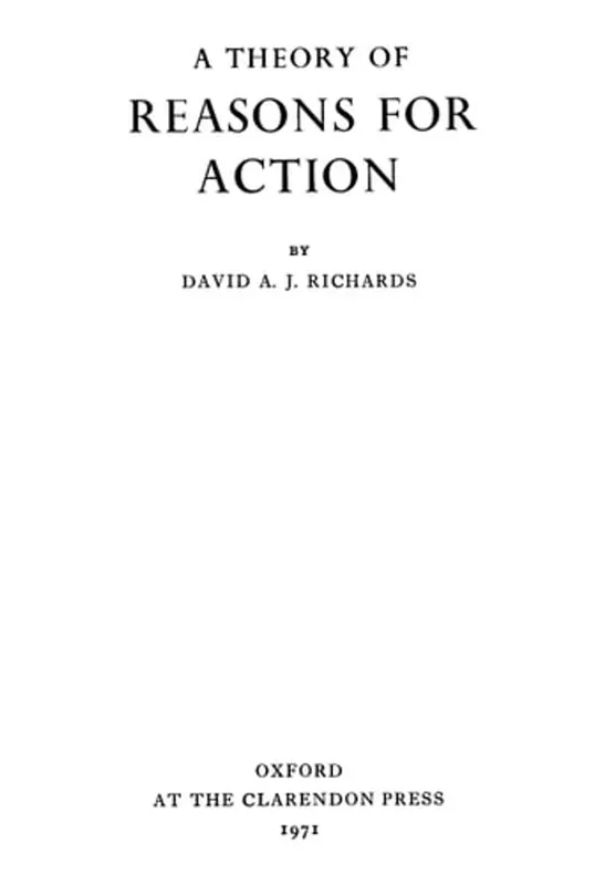 Weekendaanbieding A theory of reasons for action, - David A J Richards