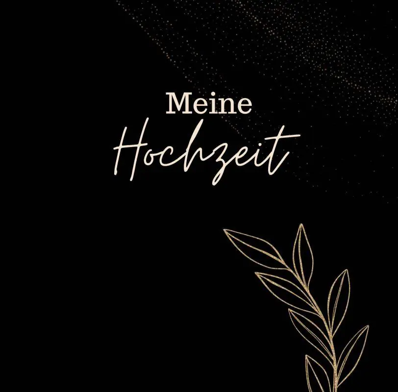 Beperkte Voorraad Meine Hochzeit- Hochzeitsgästebuch BLACK Premium Hardcover 78 Seiten / 1 Edition